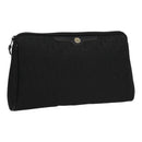 Christian Dior Trotter Canvas Clutch Bag Gold Black Auth yk16815-1