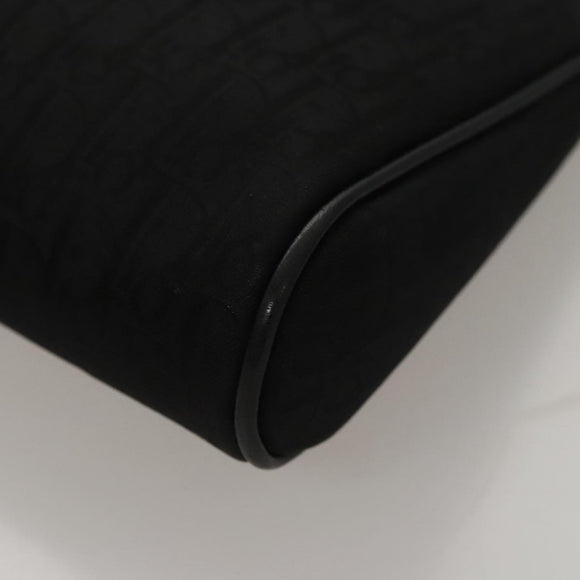 Christian Dior Trotter Canvas Clutch Bag Black Auth yk16815