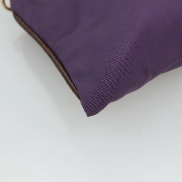 PRADA Pouch Nylon Purple Auth yk16822