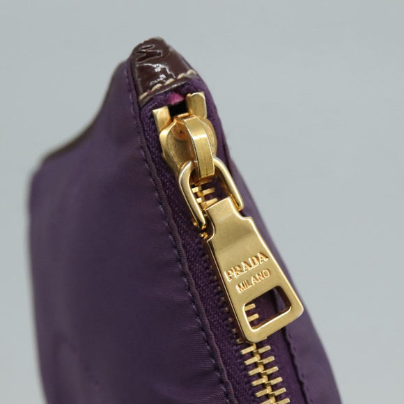 PRADA Pouch Nylon Purple Auth yk16822