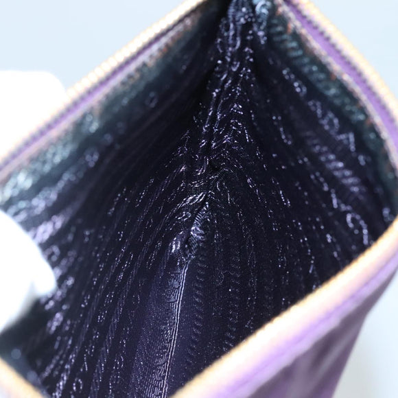 PRADA Pouch Nylon Purple Auth yk16822