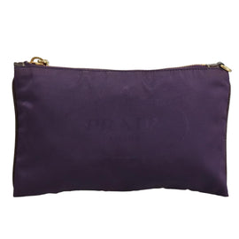 PRADA Pouch Nylon Purple Auth yk16822 - 0