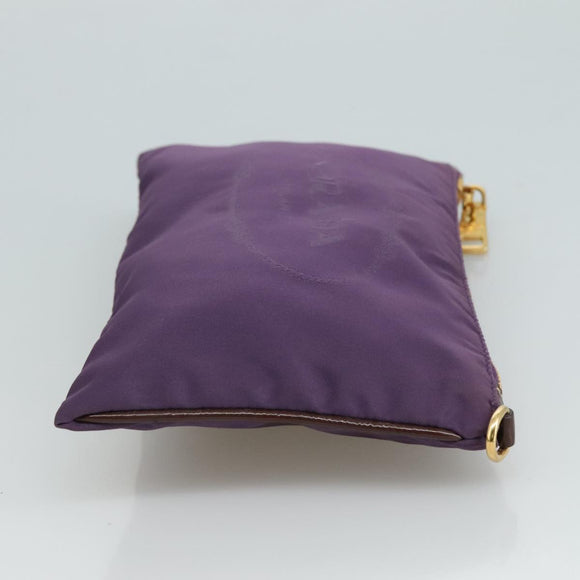 PRADA Pouch Nylon Purple Auth yk16822