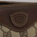 GUCCI GG Supreme Clutch Bag PVC Beige Auth yk16830-17