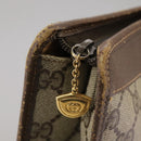 GUCCI GG Supreme Clutch Bag PVC Beige Auth yk16830-8
