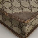 GUCCI GG Supreme Clutch Bag PVC Beige Auth yk16830-14