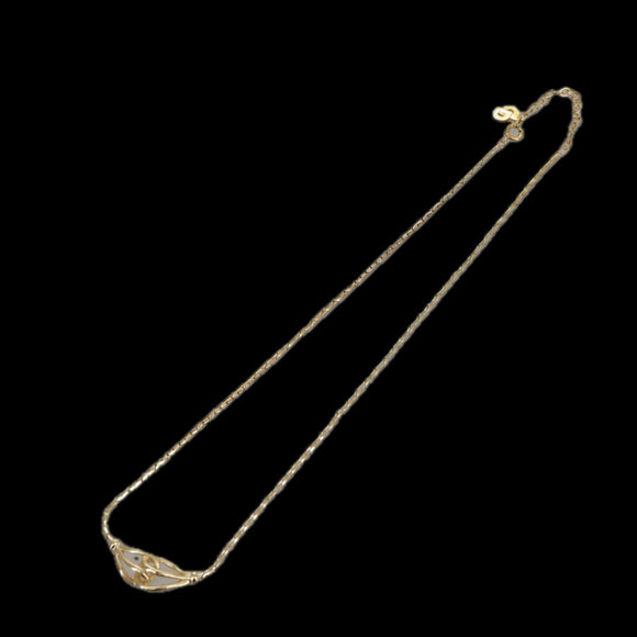 Christian Dior Necklace metal Gold Auth yk16832