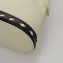SAINT LAURENT Hand Bag Leather White Auth yk16838-14