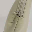 SAINT LAURENT Hand Bag Leather White Auth yk16838-17