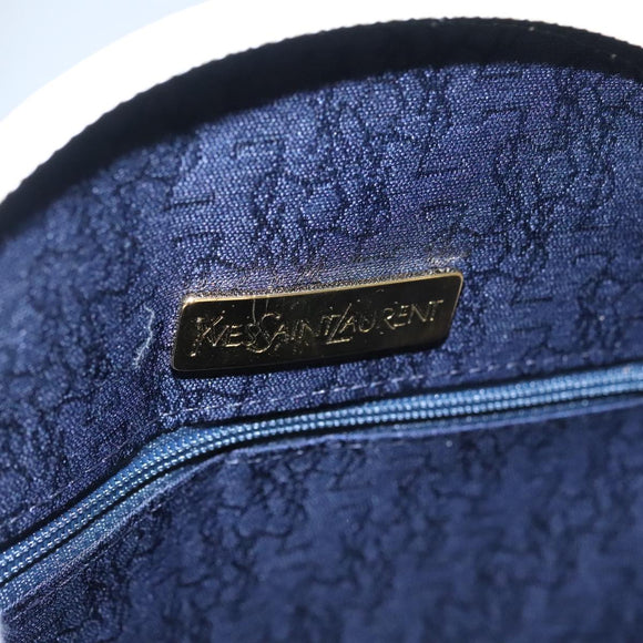 SAINT LAURENT Hand Bag Leather White Auth yk16838