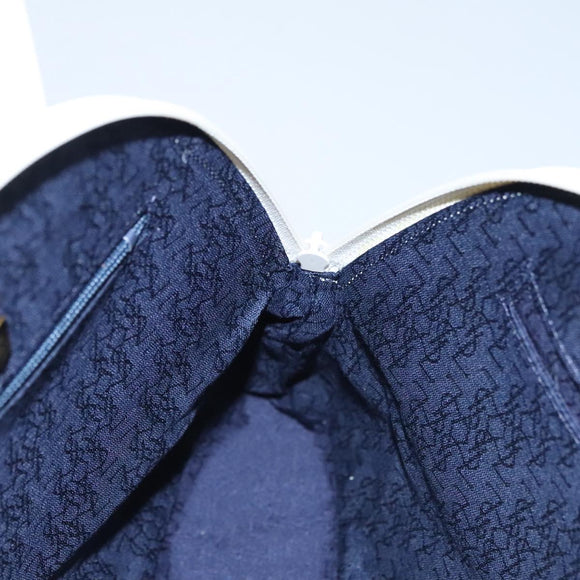 SAINT LAURENT Hand Bag Leather White Auth yk16838