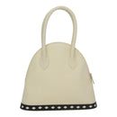 SAINT LAURENT Hand Bag Leather White Auth yk16838-2