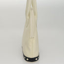 SAINT LAURENT Hand Bag Leather White Auth yk16838-3
