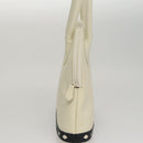 SAINT LAURENT Hand Bag Leather White Auth yk16838-4