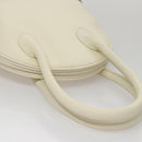 SAINT LAURENT Hand Bag Leather White Auth yk16838-6