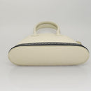 SAINT LAURENT Hand Bag Leather White Auth yk16838-5