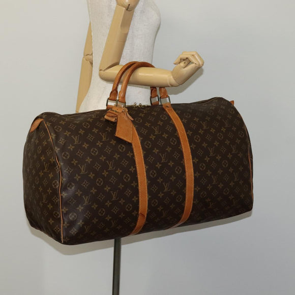 LOUIS VUITTON Monogram Keepall 60 Boston Bag M41422 LV Auth yk16857