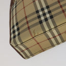 BURBERRY Nova Check Shoulder Bag PVC Leather Beige Auth yk16862-14