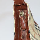 BURBERRY Nova Check Shoulder Bag PVC Leather Beige Auth yk16862-10