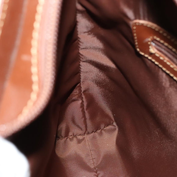 BURBERRY Nova Check Shoulder Bag PVC Leather Beige Auth yk16862