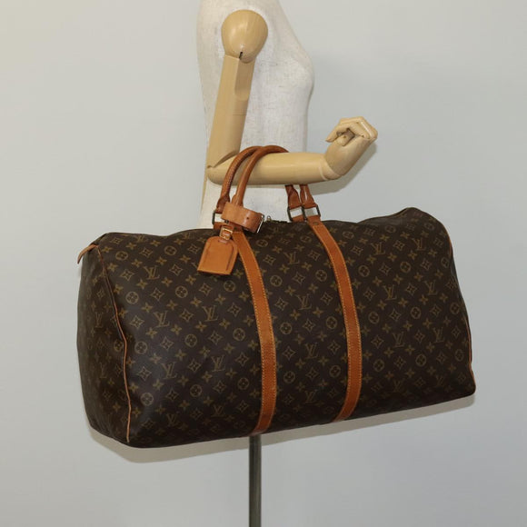 LOUIS VUITTON Monogram Keepall 60 Boston Bag M41422 LV Auth yk16870