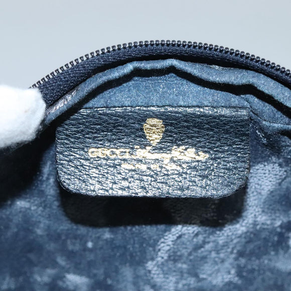 GUCCI GG Supreme Sherry Line Clutch Bag PVC Navy Red 010 378 Auth yk16908