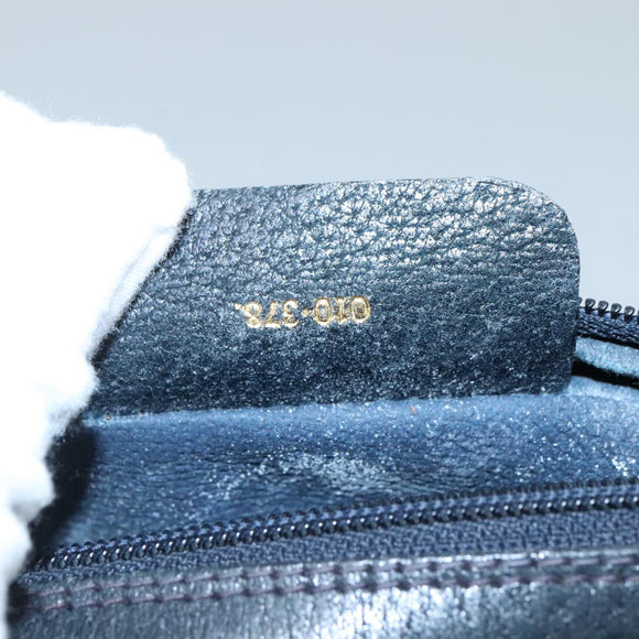 GUCCI GG Supreme Sherry Line Clutch Bag PVC Navy Red 010 378 Auth yk16908