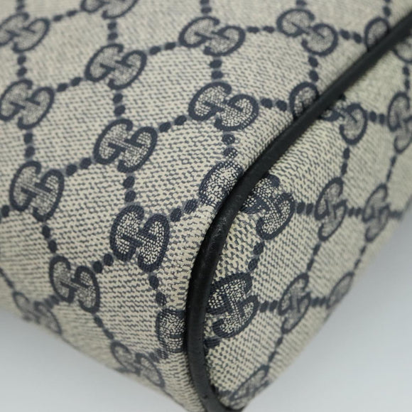 GUCCI GG Supreme Sherry Line Clutch Bag PVC Navy Red 010 378 Auth yk16908