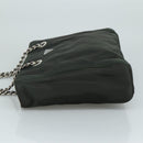 PRADA Chain Shoulder Bag Nylon Khaki Auth yk16918-5