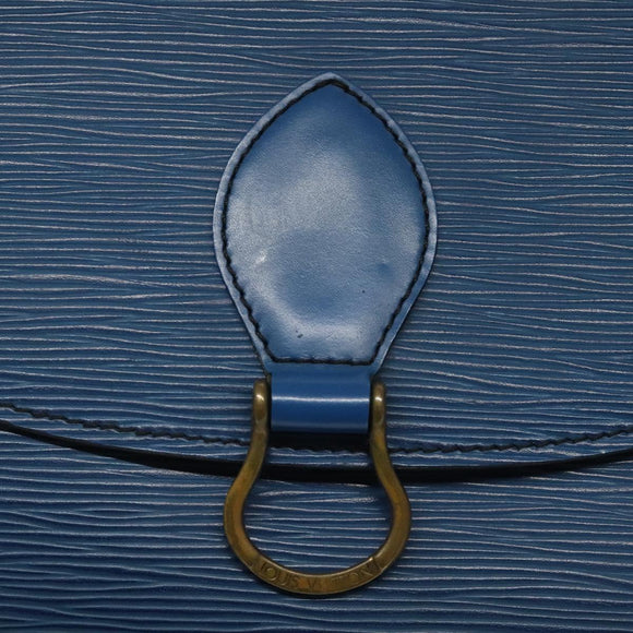 LOUIS VUITTON Epi Saint Cloud GM Shoulder Bag Toledo Blue M52195 LV Auth yk16925