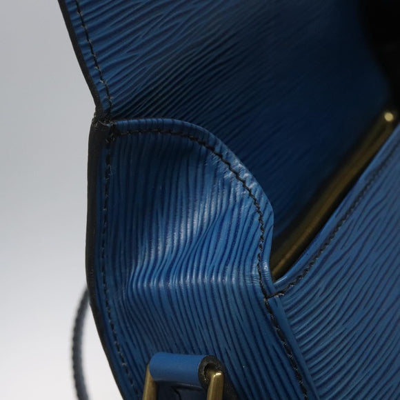 LOUIS VUITTON Epi Saint Cloud GM Shoulder Bag Toledo Blue M52195 LV Auth yk16925