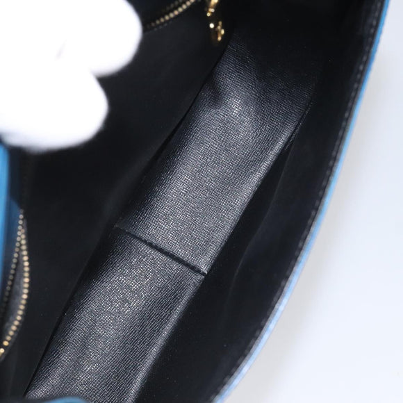 LOUIS VUITTON Epi Saint Cloud GM Shoulder Bag Toledo Blue M52195 LV Auth yk16925