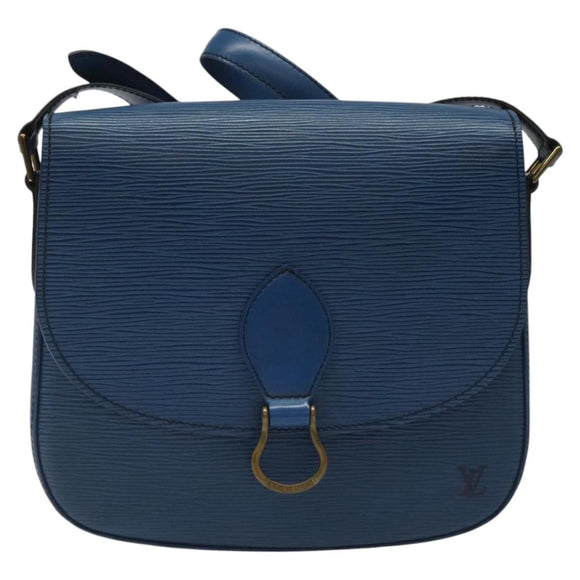 LOUIS VUITTON Epi Saint Cloud GM Shoulder Bag Toledo Blue M52195 LV Auth yk16925
