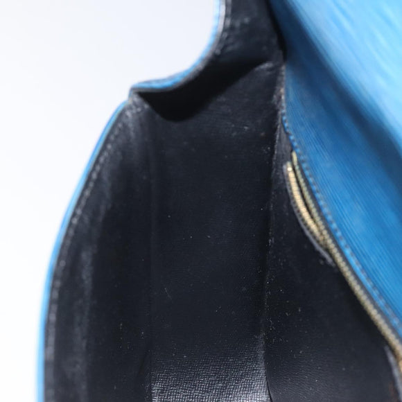 LOUIS VUITTON Epi Saint Cloud GM Shoulder Bag Toledo Blue M52195 LV Auth yk16925