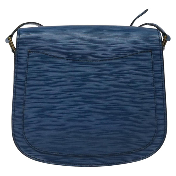 LOUIS VUITTON Epi Saint Cloud GM Shoulder Bag Toledo Blue M52195 LV Auth yk16925