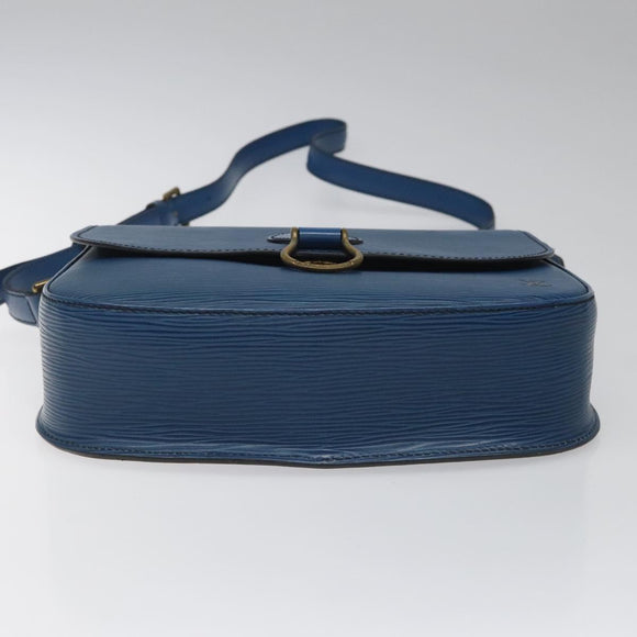 LOUIS VUITTON Epi Saint Cloud GM Shoulder Bag Toledo Blue M52195 LV Auth yk16925