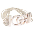 GUCCI Interlocking Bracelet Ag925 Silver Auth yk16929-1