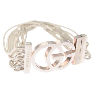 GUCCI Interlocking Bracelet Ag925 Silver Auth yk16929