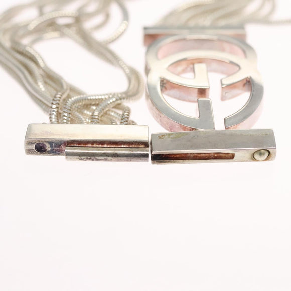GUCCI Interlocking Bracelet Ag925 Silver Auth yk16929