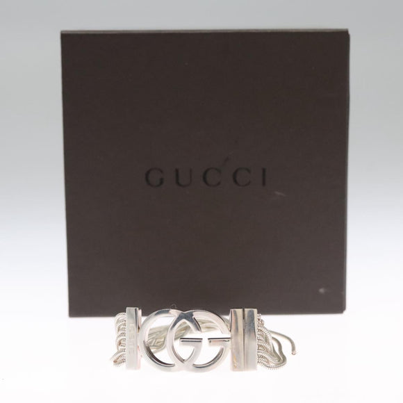 GUCCI Interlocking Bracelet Ag925 Silver Auth yk16929