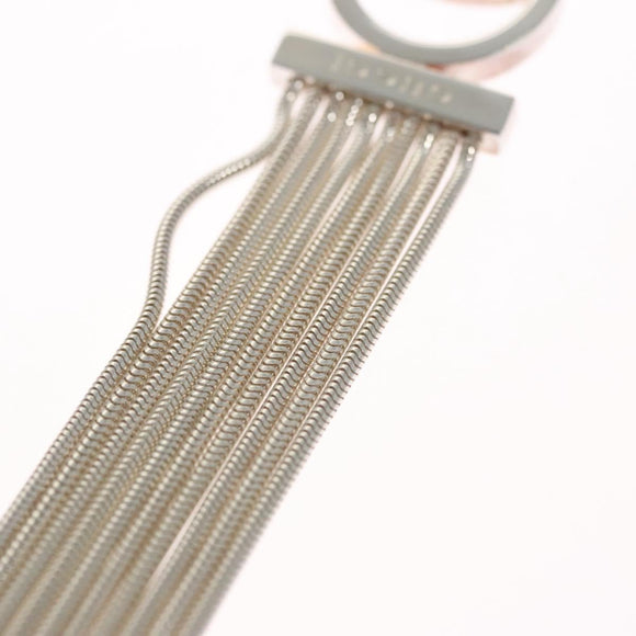 GUCCI Interlocking Bracelet Ag925 Silver Auth yk16929