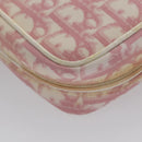 Christian Dior Trotter Canvas Pouch PVC Leather Pink Auth yk16934-12