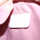 Christian Dior Trotter Canvas Pouch PVC Leather Pink Auth yk16934-15