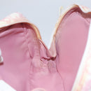 Christian Dior Trotter Canvas Pouch PVC Leather Pink Auth yk16934-18