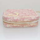 Christian Dior Trotter Canvas Pouch PVC Leather Pink Auth yk16934-4