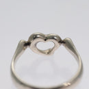 TIFFANY&Co. Open Heart Ring Ag925 Silver Auth yk16935-6