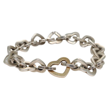 TIFFANY&Co. Heart Link Bracelet Ag925 Gold 750 Silver Auth yk16941 - 0