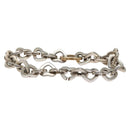 TIFFANY&Co. Heart Link Bracelet Ag925 Gold 750 Silver Auth yk16941-3