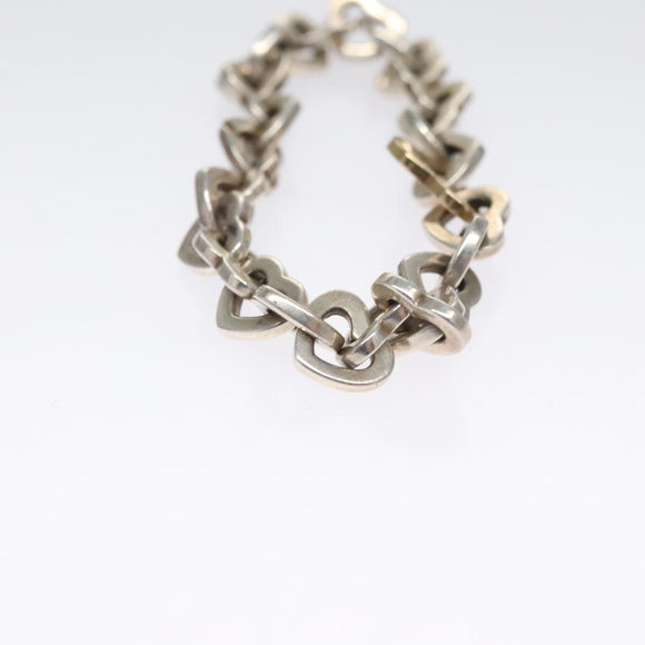 TIFFANY&Co. Heart Link Bracelet Ag925 Gold 750 Silver Auth yk16941