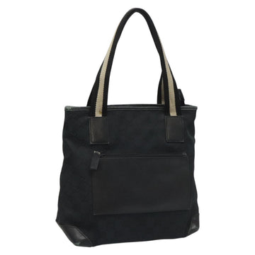 GUCCI GG Canvas Sherry Line Tote Bag Black White 019 0402 1705 Auth yk16982